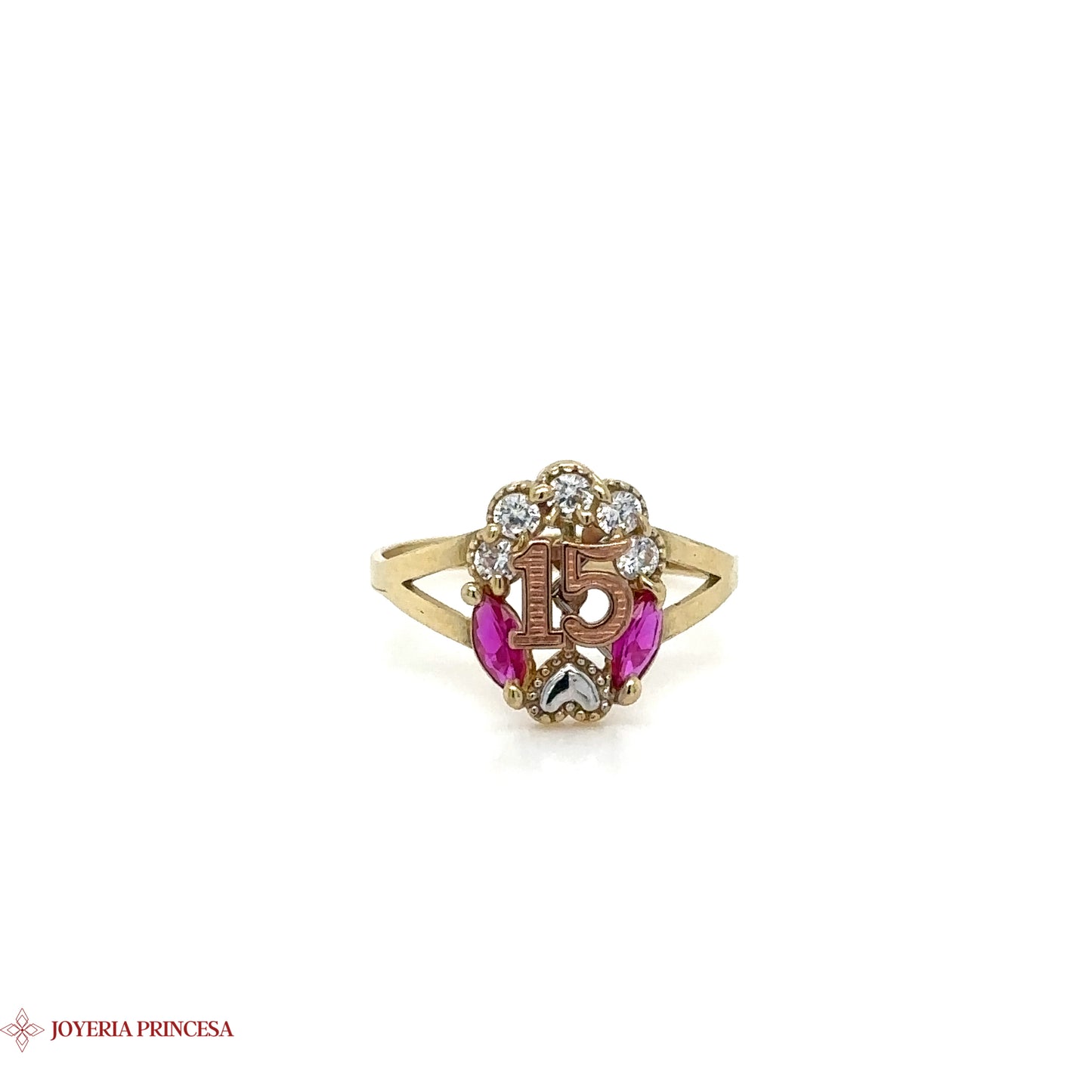 10K Vibrant Quinceañera Jewel Ring