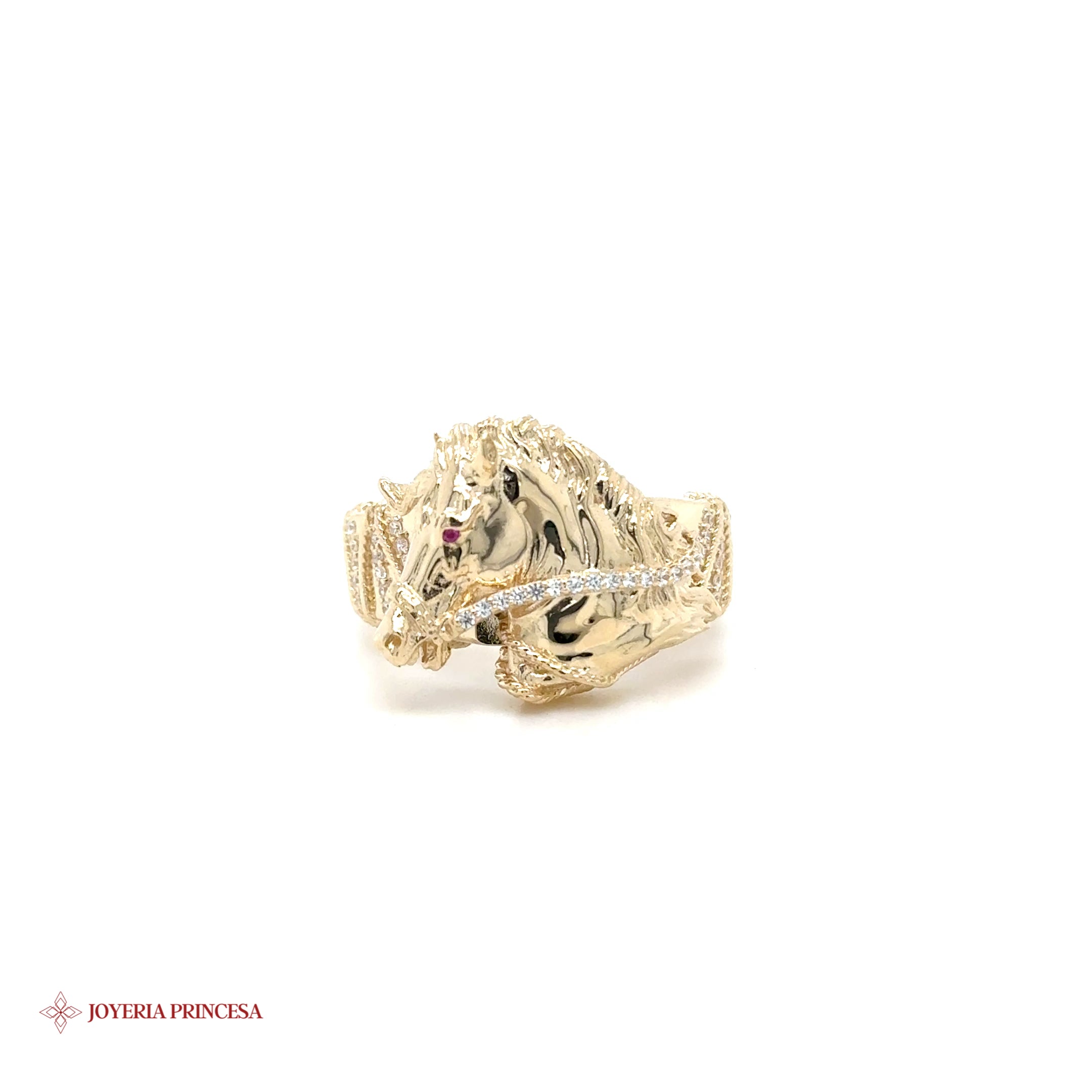 14K Gold Horse Ring