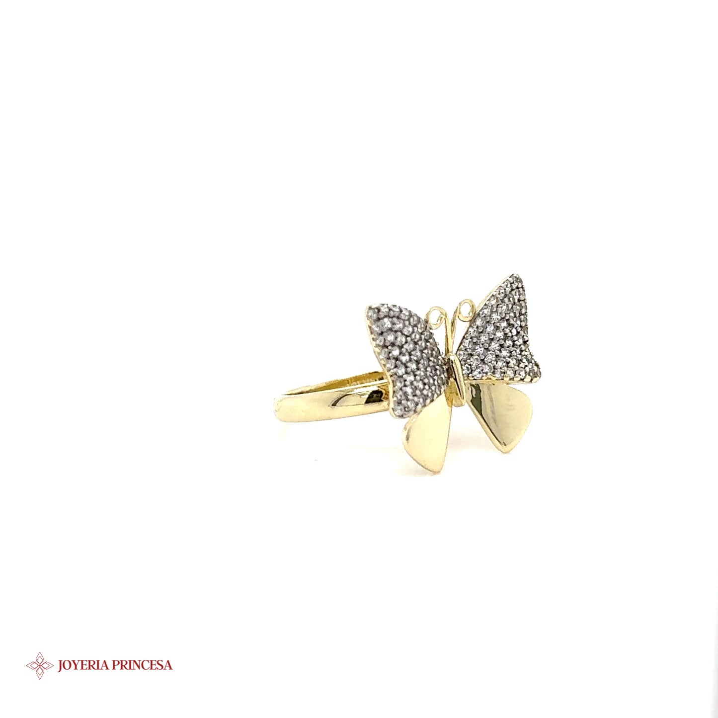 14K Butterfly Zirconia Ring