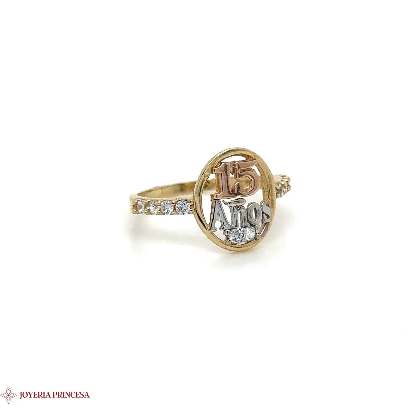 14K Elegant Quinceañera Commemorative Ring