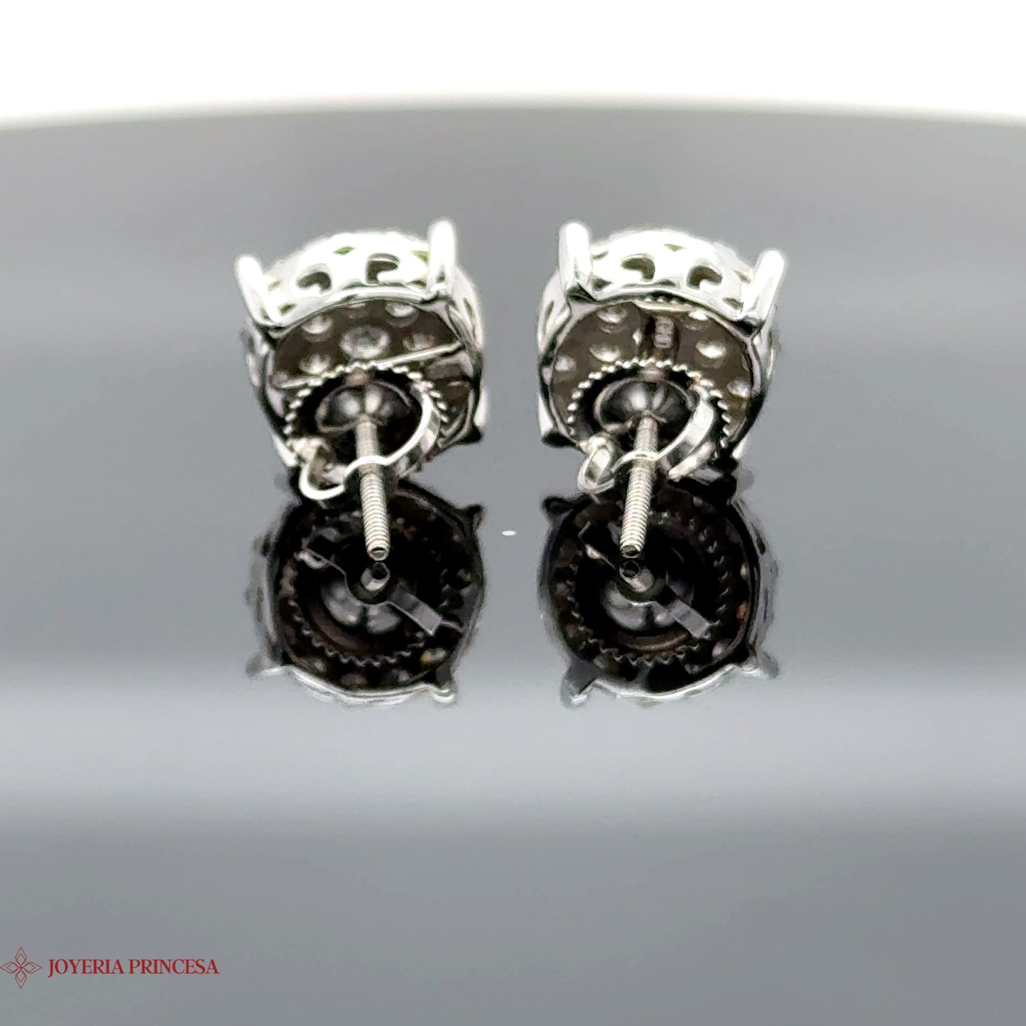 14K Diamond White Gold Earrings