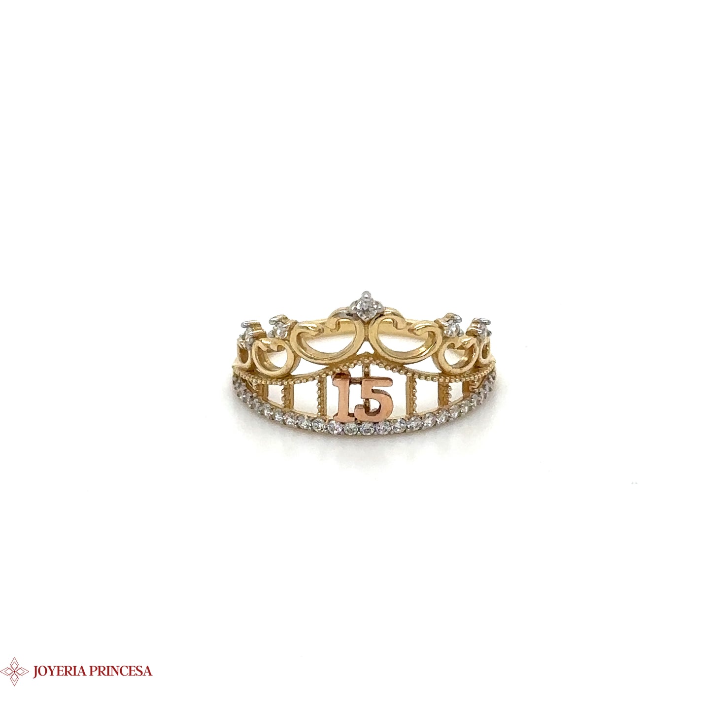 14K Quinceañera Crown Ring