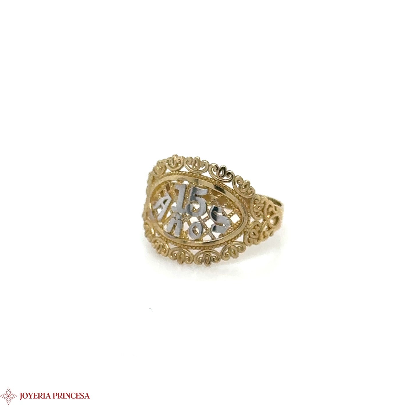 10K Elegant "Quinceañera Celebration" Gold Ring