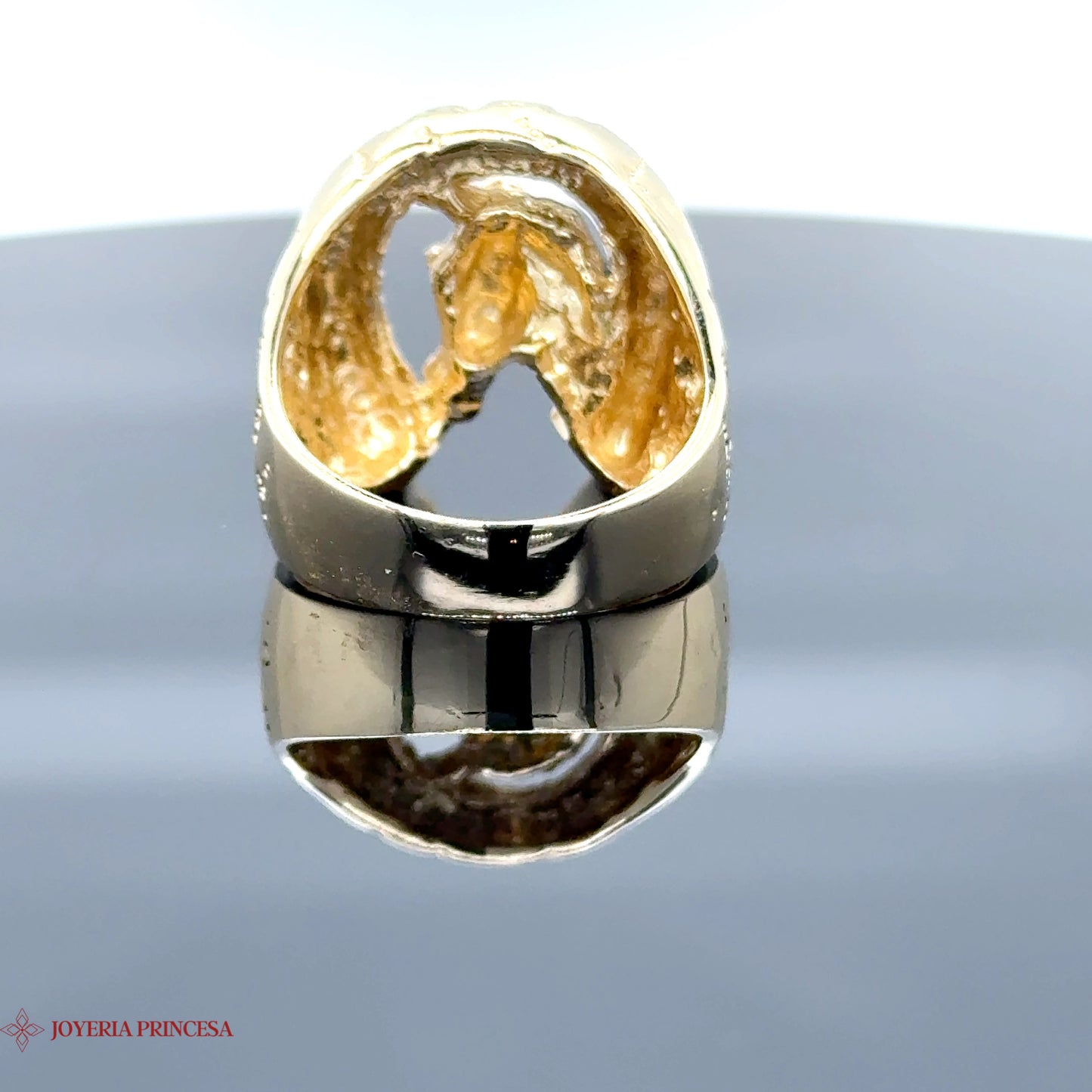 14k Horseshoe Nugget Ring