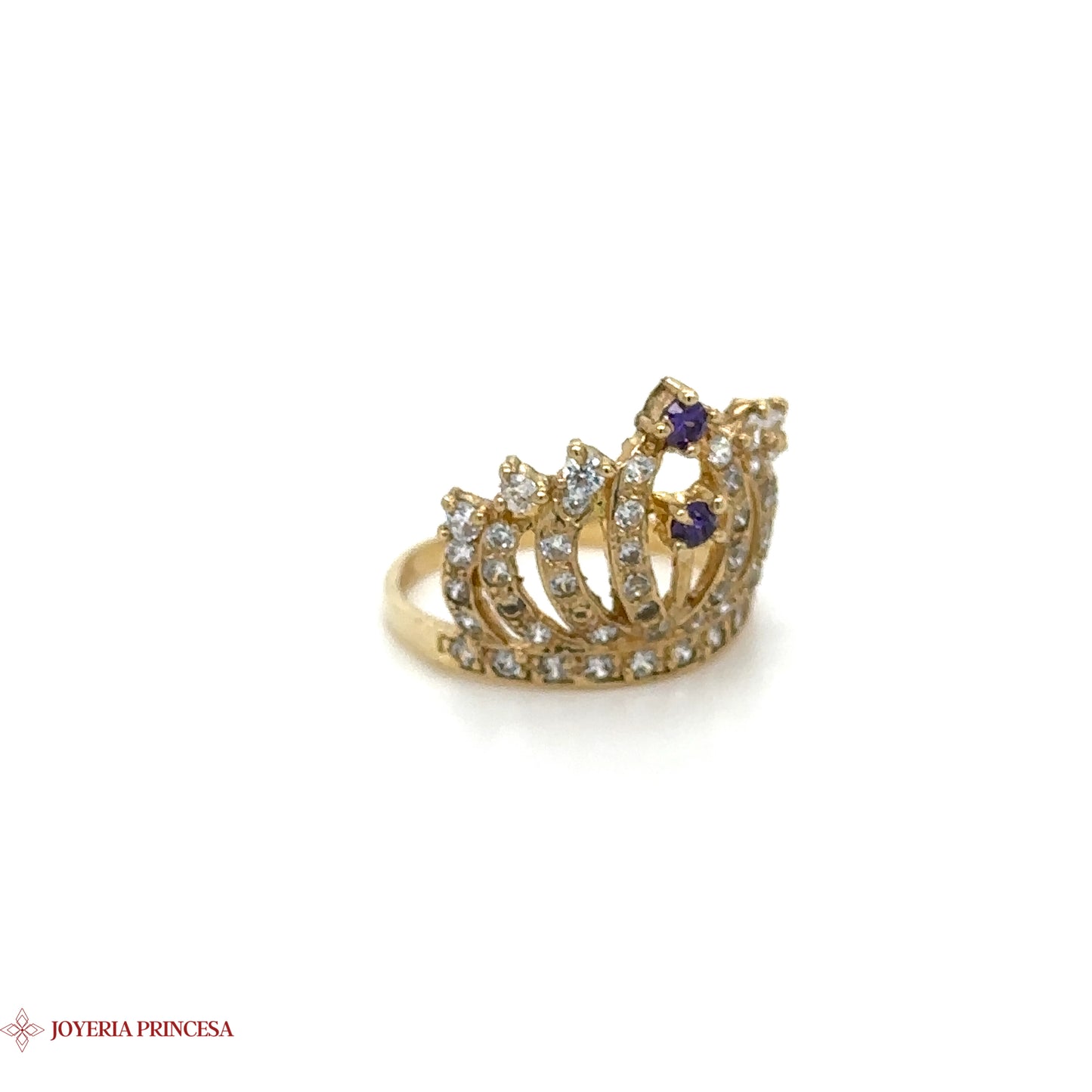 10K Regal Quinceañera Crown Ring