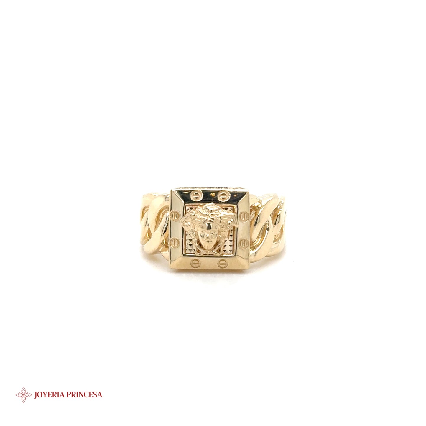 14K Gold Medusa Ring