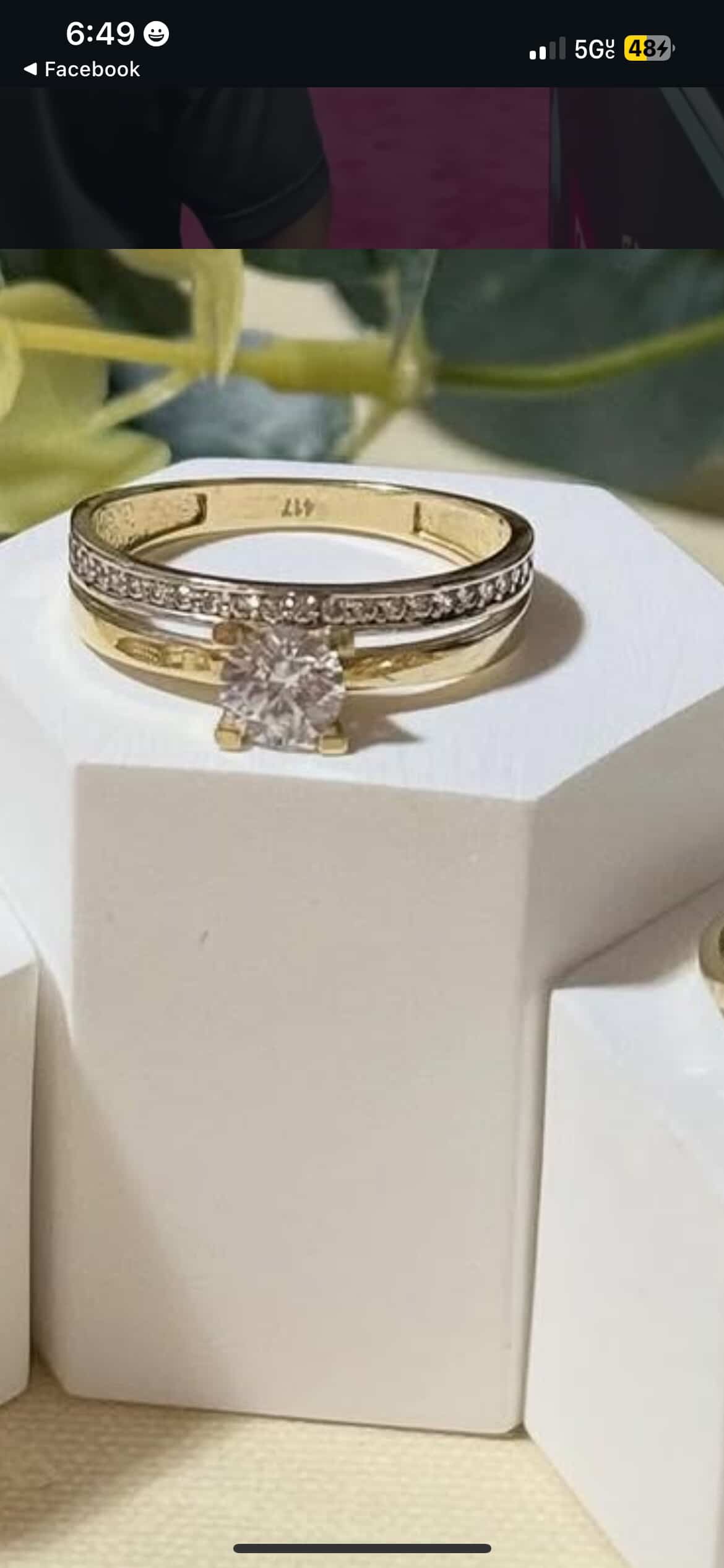 14K Anillo de Compromiso Personalizado