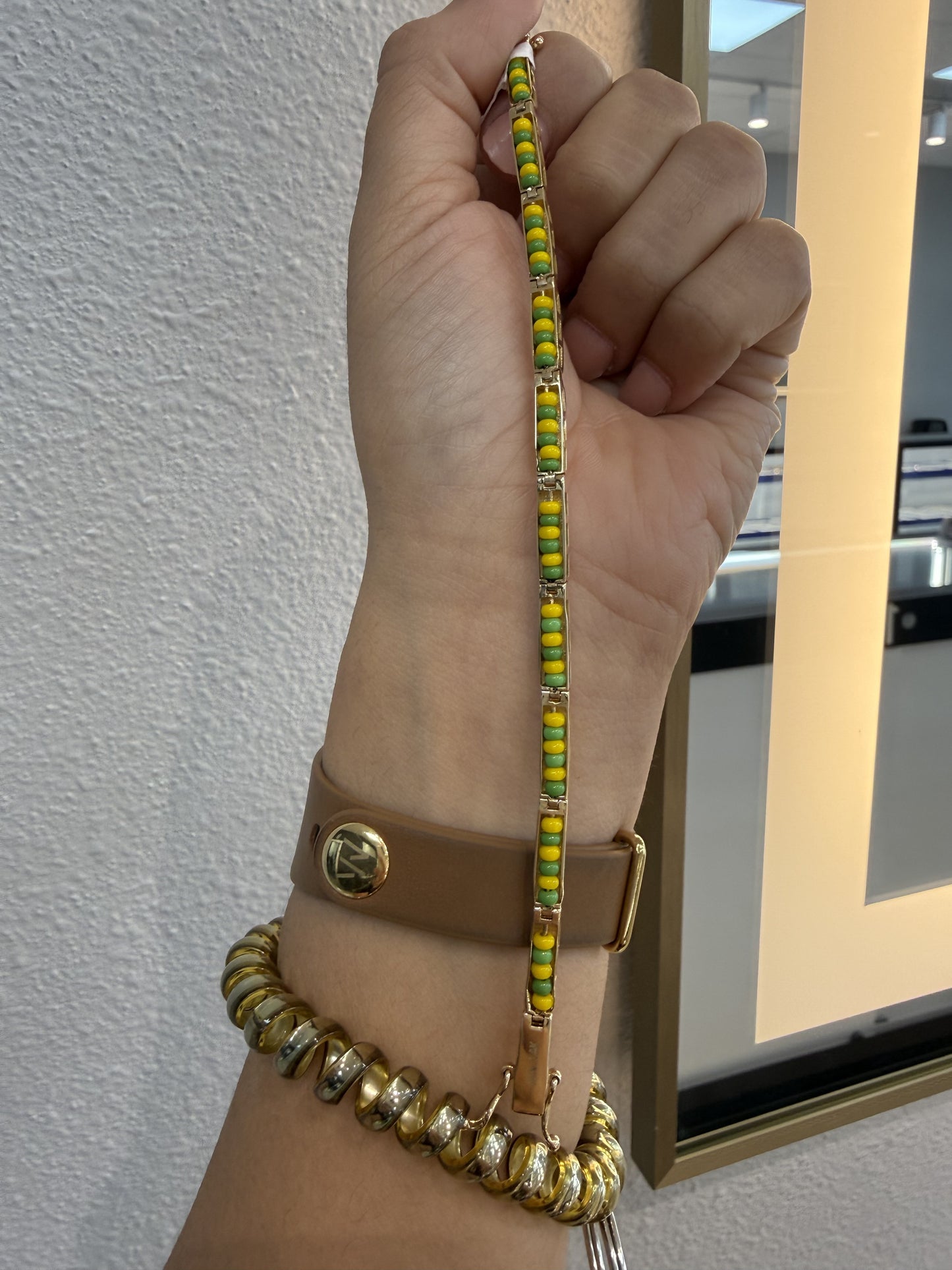 14K Green Yellow Bracelet Custom Design