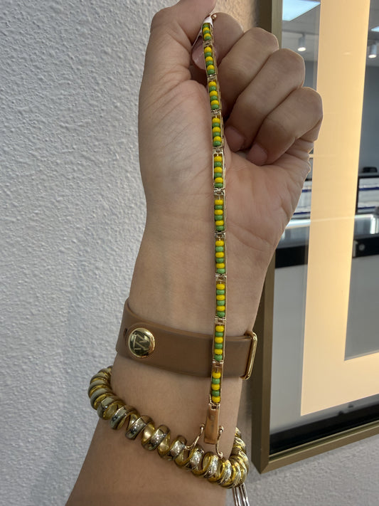 14K Green Yellow Bracelet Custom Design