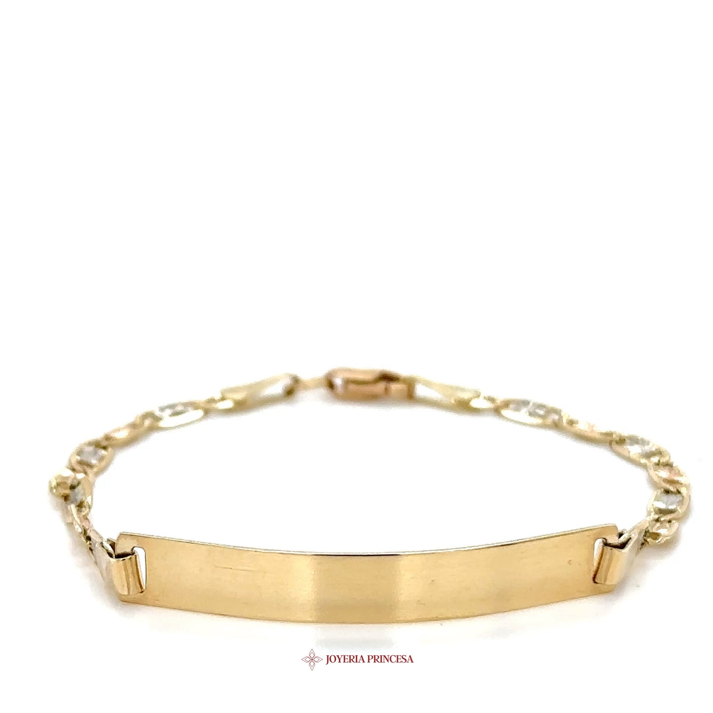 10K Gold Kids Bracelet with Blank ID Plate