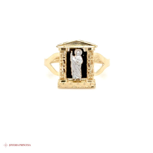 14K Two-Tone San Judas Ring