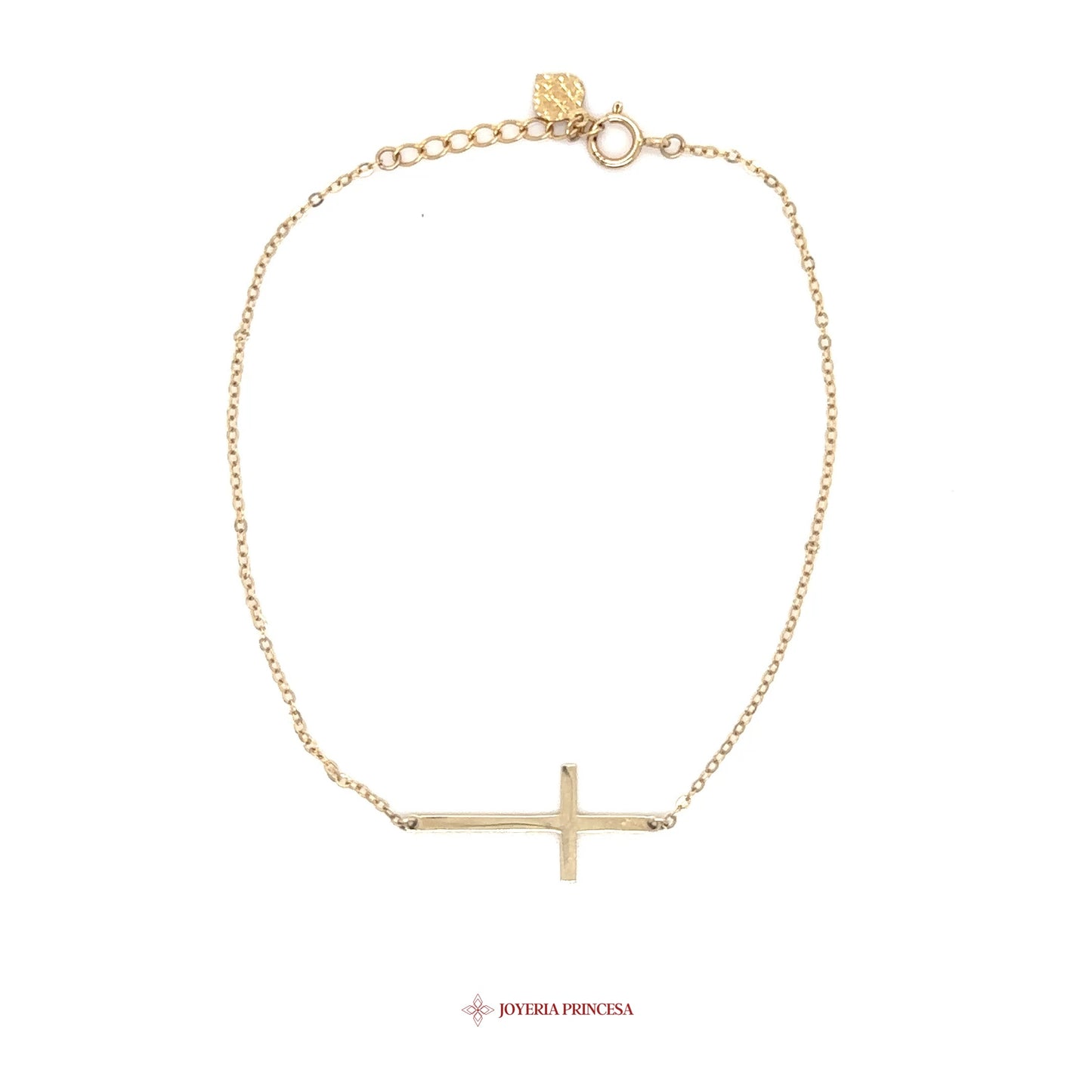 14K Gold Cross Bracelet