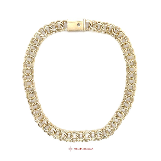 14K Gold Bracelet with Classic Link Design
