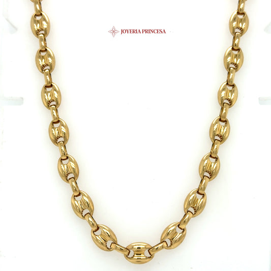 14K 7.7mm 20in Rolo Link Necklace