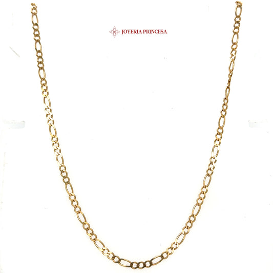 14K 18in 2.7mm Figaro Chain