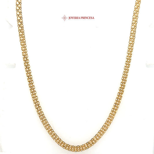 14K 22in 3.7mm Bismark Chain