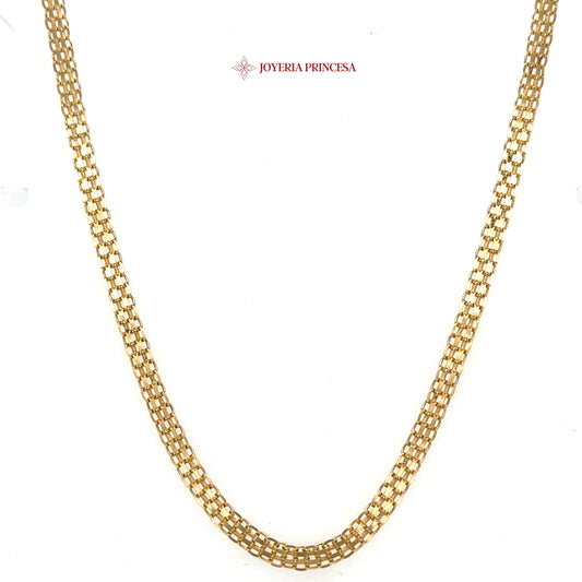 14K 22in 3.8mm Bismark Chain