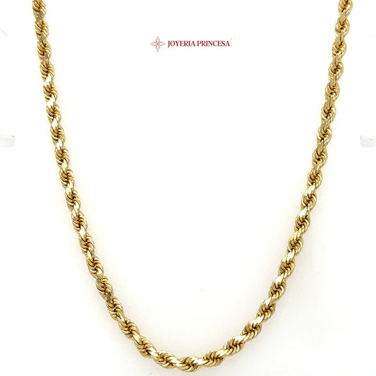 14K 22in 3.4mm Rope