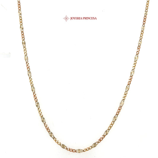 14K 20in 2.1mm 3 Color Valentino Figaro