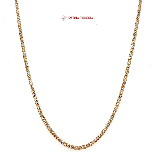14K 20in 2.1mm 2-Tone Franco Chain