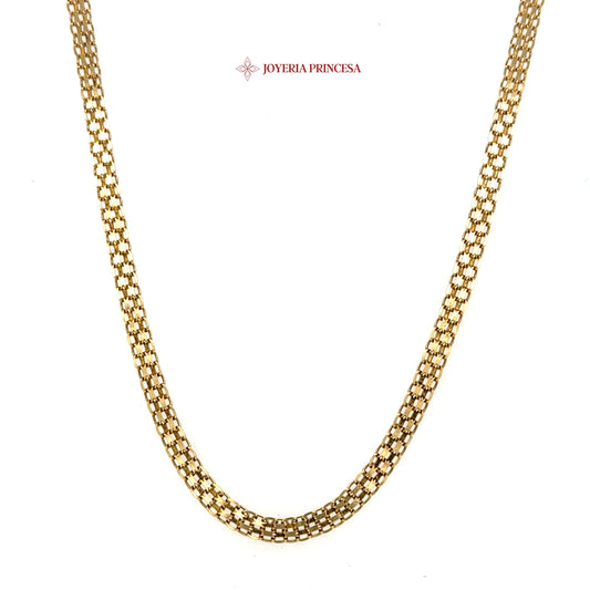 14K 16in 3.9mm Bismark Chain