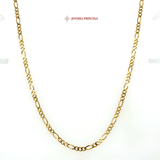 14K 22in 2.6mm Gold Figaro Chain