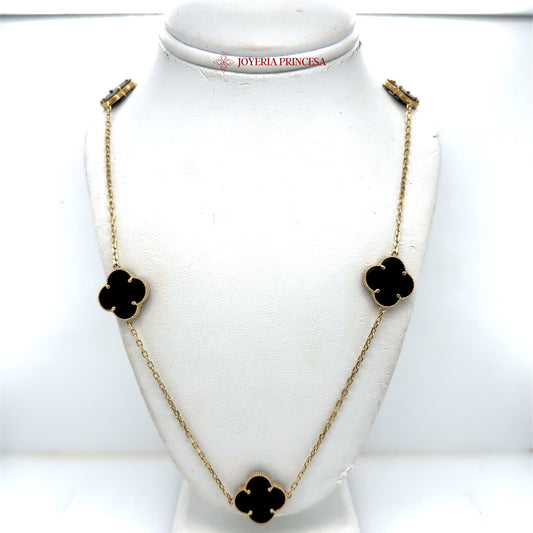 14K 16in Elegant Clover Pendant Necklace