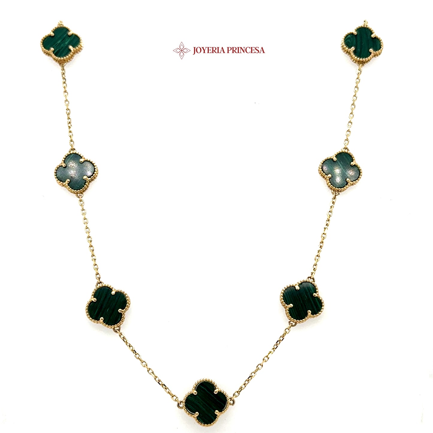 14K 18in Elegant Clover Pendant Design
