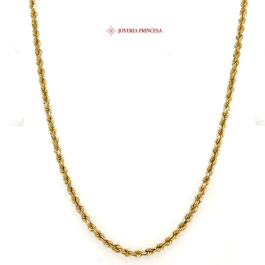 14K Gold 2.7mm 24-Inch Rope Chain