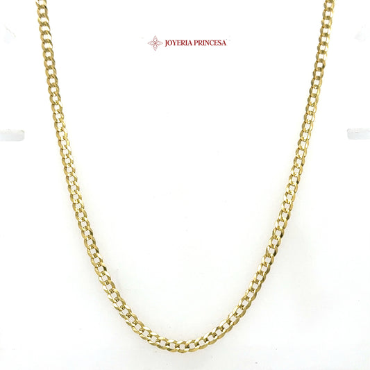 14K 18in 3.11mm Elegant Polished Gold Curb Chain