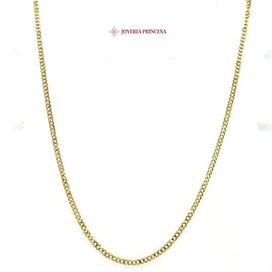 14K 16in 1.97mm Classic golden curb chain necklace