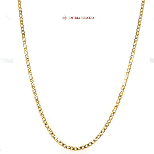 10K 16in 2.9mm Elegant Gold Curb Chain Necklace