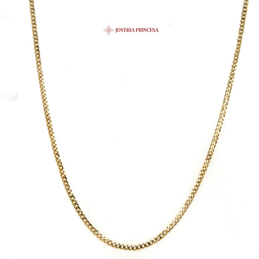 10K 18in 1.9mm Elegant Golden Curb Chain