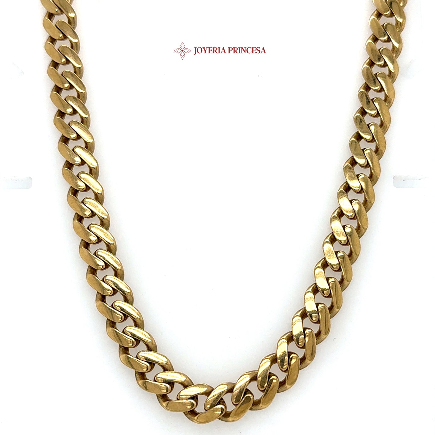 10K 20in 9.3mm Elegant Golden Cuban Link Necklace
