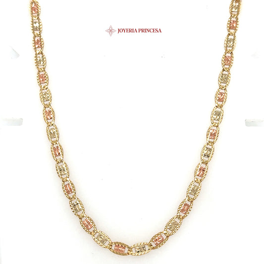10K 26in 4.6mm Elegant Two-Tone Star Valentino Design