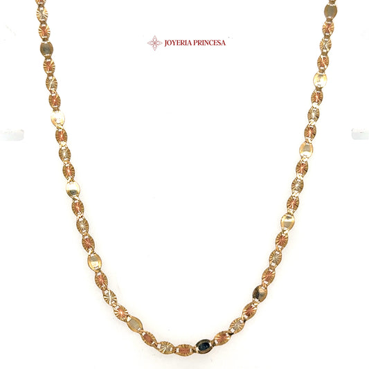10K 24in 3.7mm Elegant Star Valentino Necklace