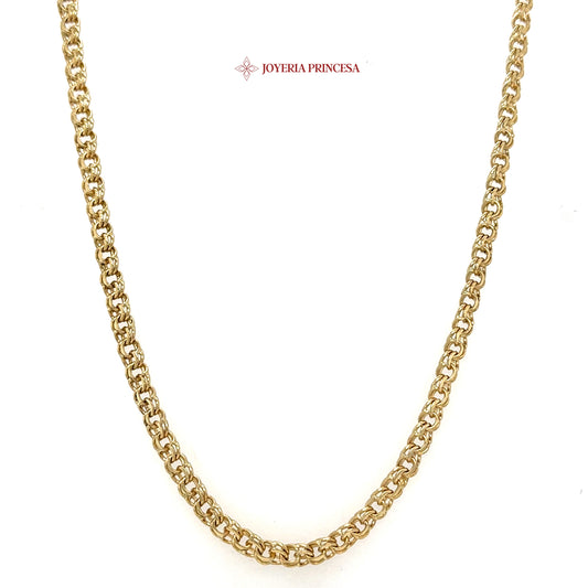 10K 24in 4.1mm Classic Gold Curb Link Necklace
