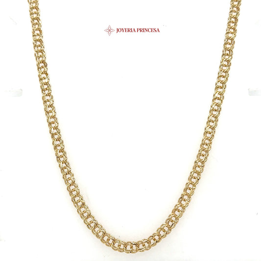 10K 22in 4.6mm Sleek gold curb chain necklace