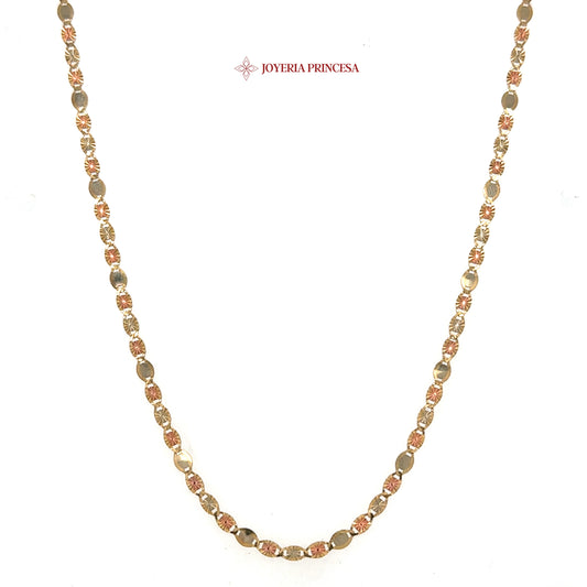 10K 18in 2.7mm Elegant Two-Tone Valentino Star Necklace