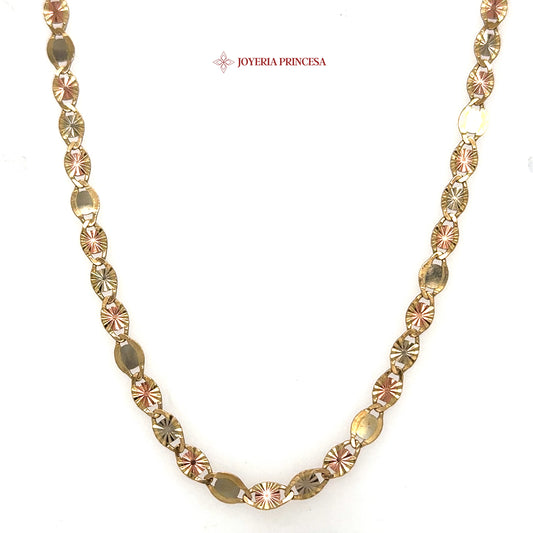 10K 24in 4.6mm Elegant 2-Tone Star Valentino Necklace