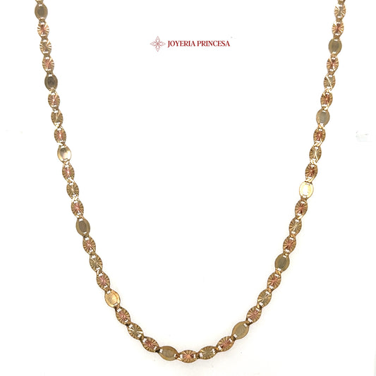 10K 24in 3.2mm Elegantly Crafted Two-Tone Necklace