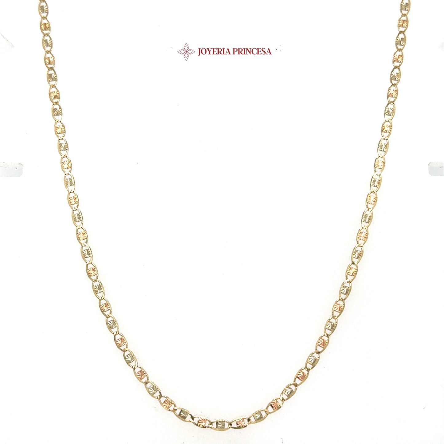10K 18in 2 tone Mariner Valentino Chain