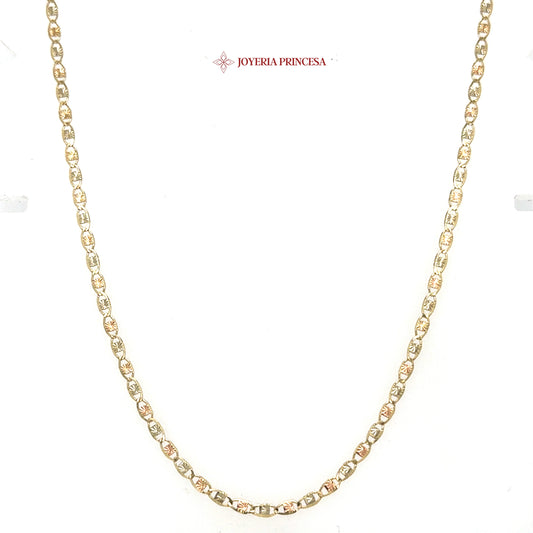 10K 18in 2 tone Mariner Valentino Chain