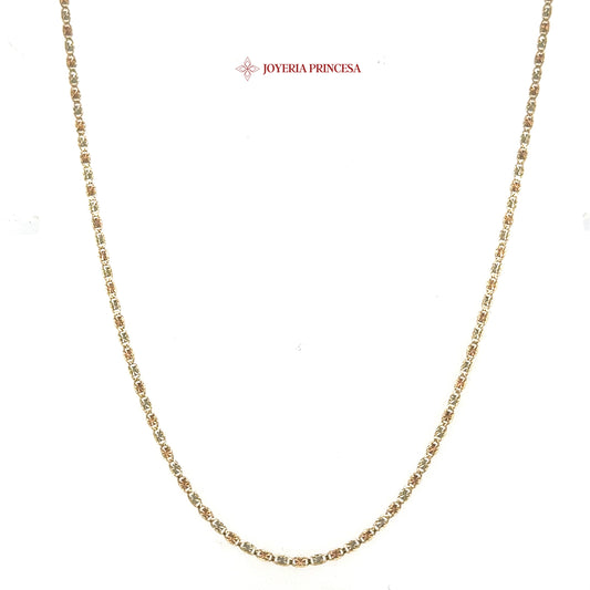 10K 16in Two-Tone Valentino Chain