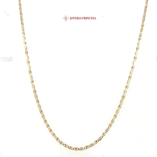 10K 18in Two-Tone Valentino  Gold Chain