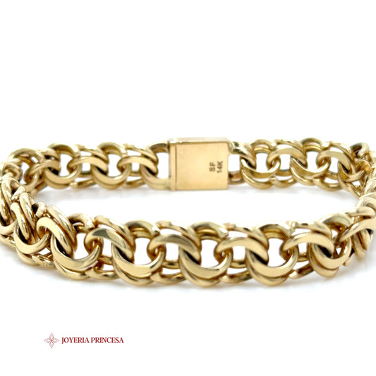 14K Gold Rope Link Bracelet