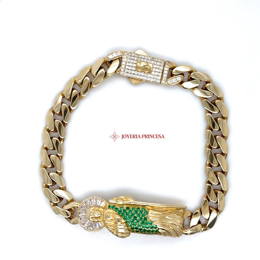 14K Gold Bracelet with St. Jude Pendant