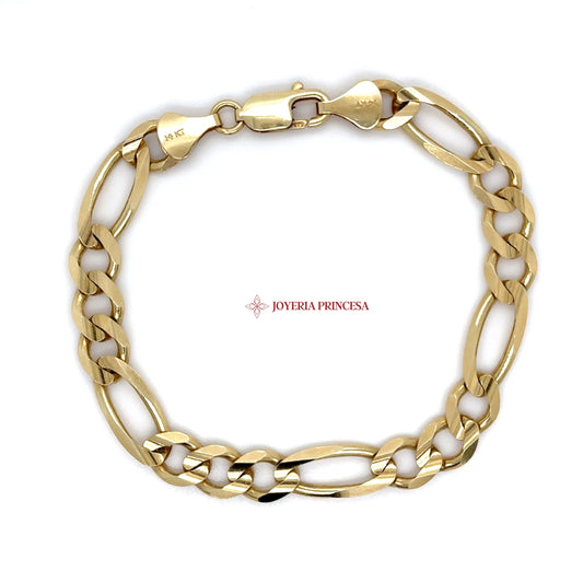 14K Gold Figaro Chain Bracelet