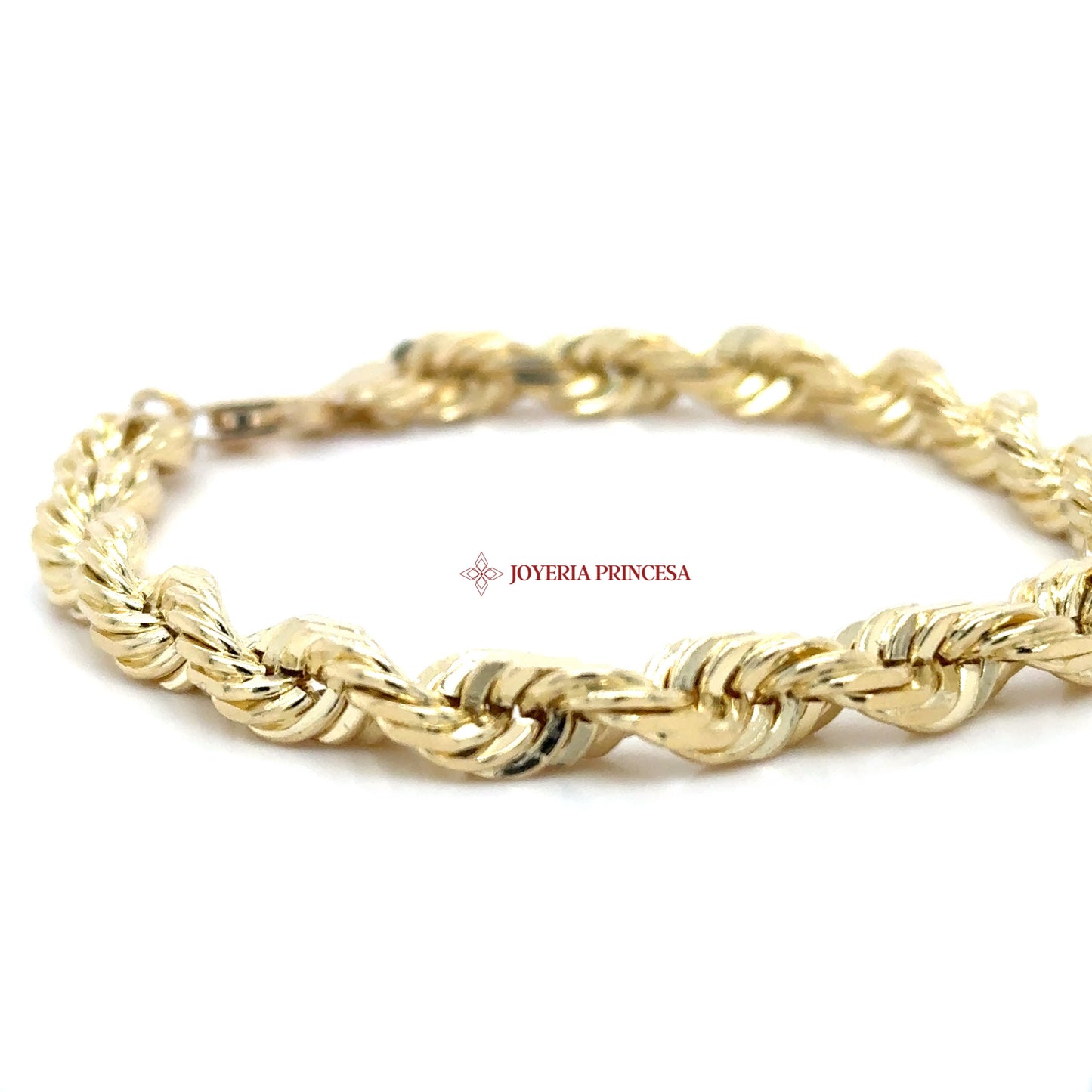 14K Gold Rope Chain Bracelet
