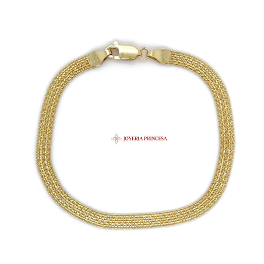 14K Gold Mesh Link Bracelet